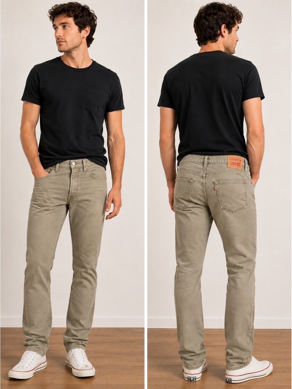 Levi’s 511 Slim Fit Men’s Pants W30 L32 Gray Khaki Straight Tapered